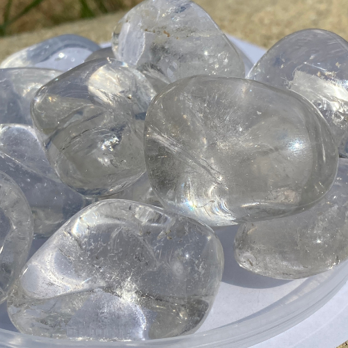 Pierre roulée de cristal de roche