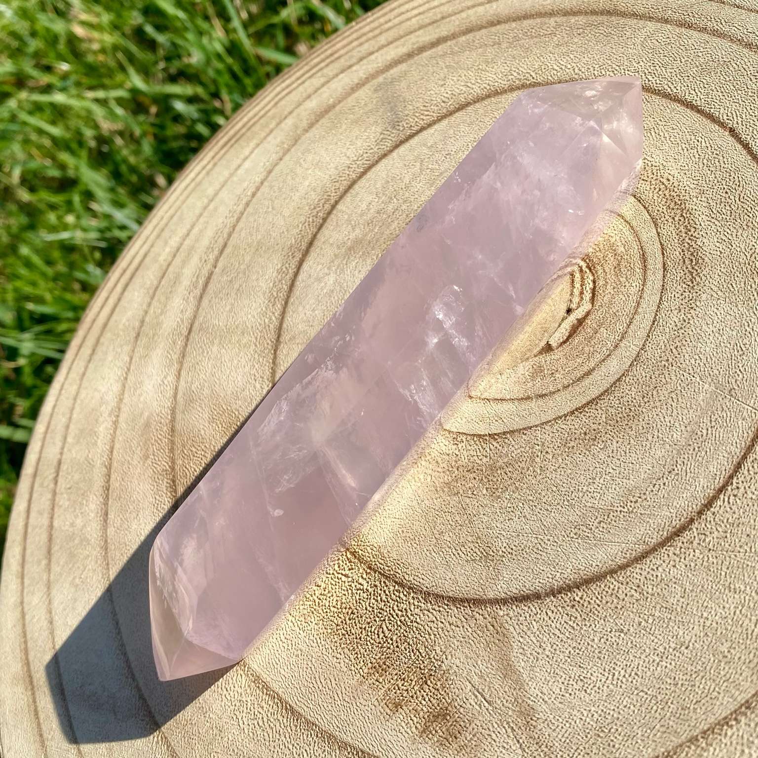 Bi-pointe quartz rose, 194g – Image 4