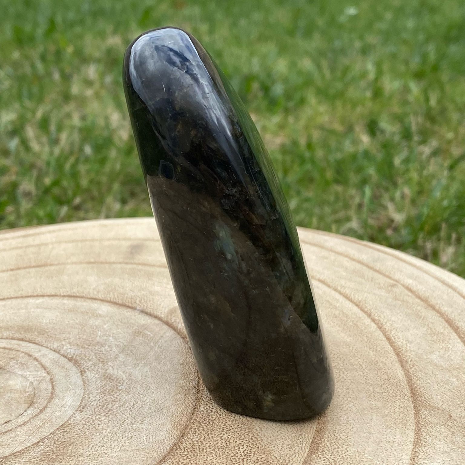 Bloc de labradorite polie - reflets vert doré – Image 5