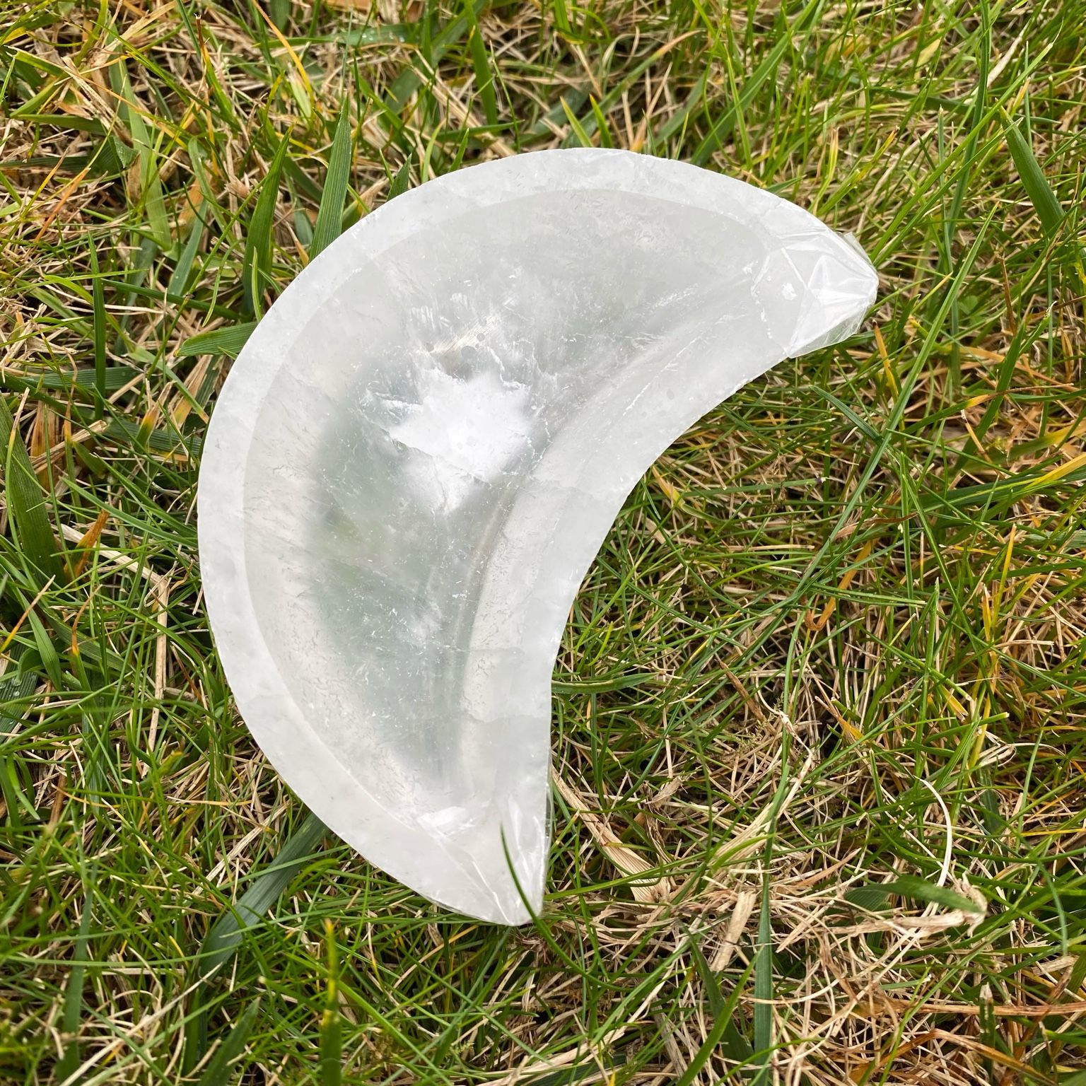 Coupelle en forme de lune en sélénite blanche naturelle, pierre de purification et de clarté, accessoire de lithothérapie Les Merveilles by Pauline