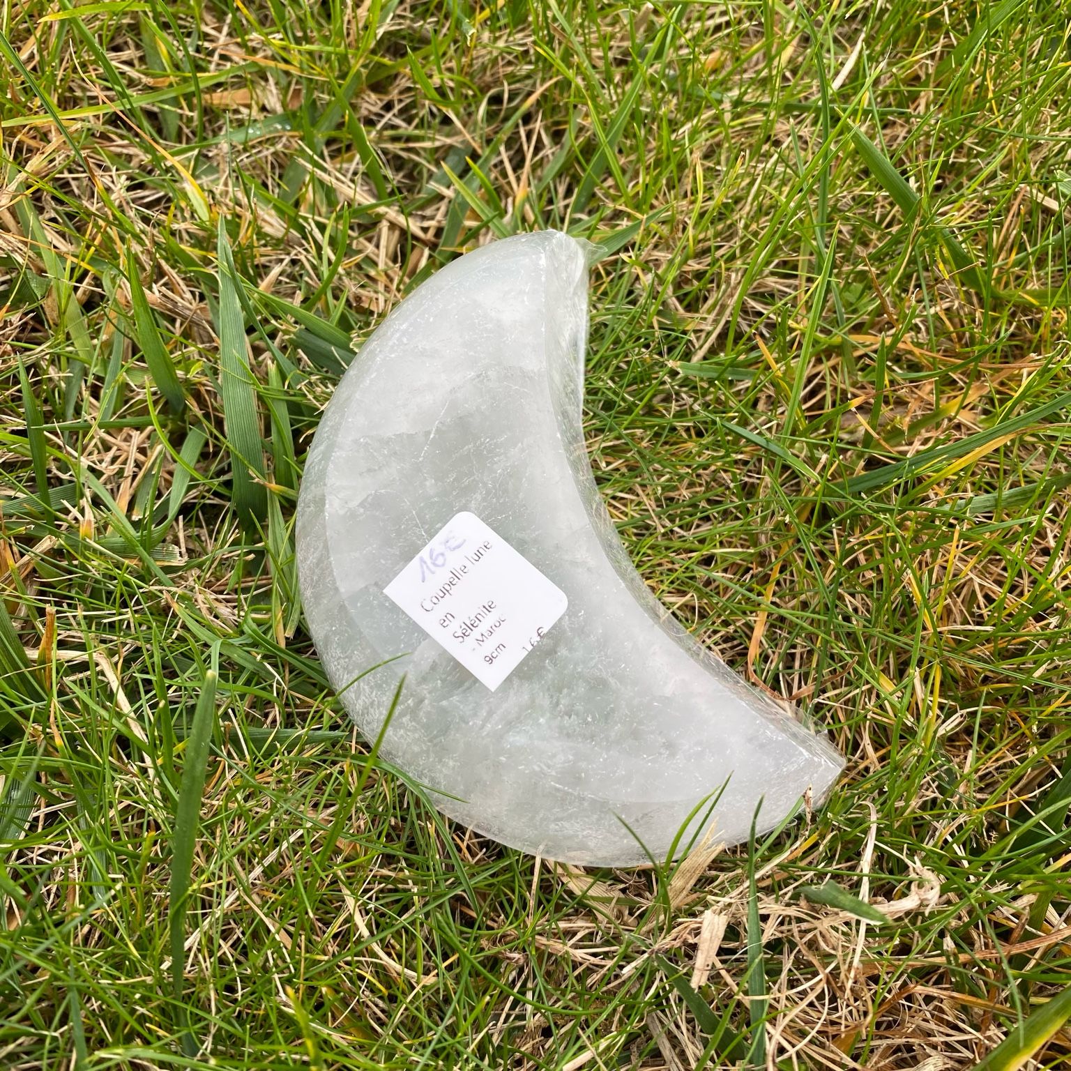 Coupelle en forme de lune en sélénite blanche naturelle, pierre de purification et de clarté, accessoire de lithothérapie Les Merveilles by Pauline