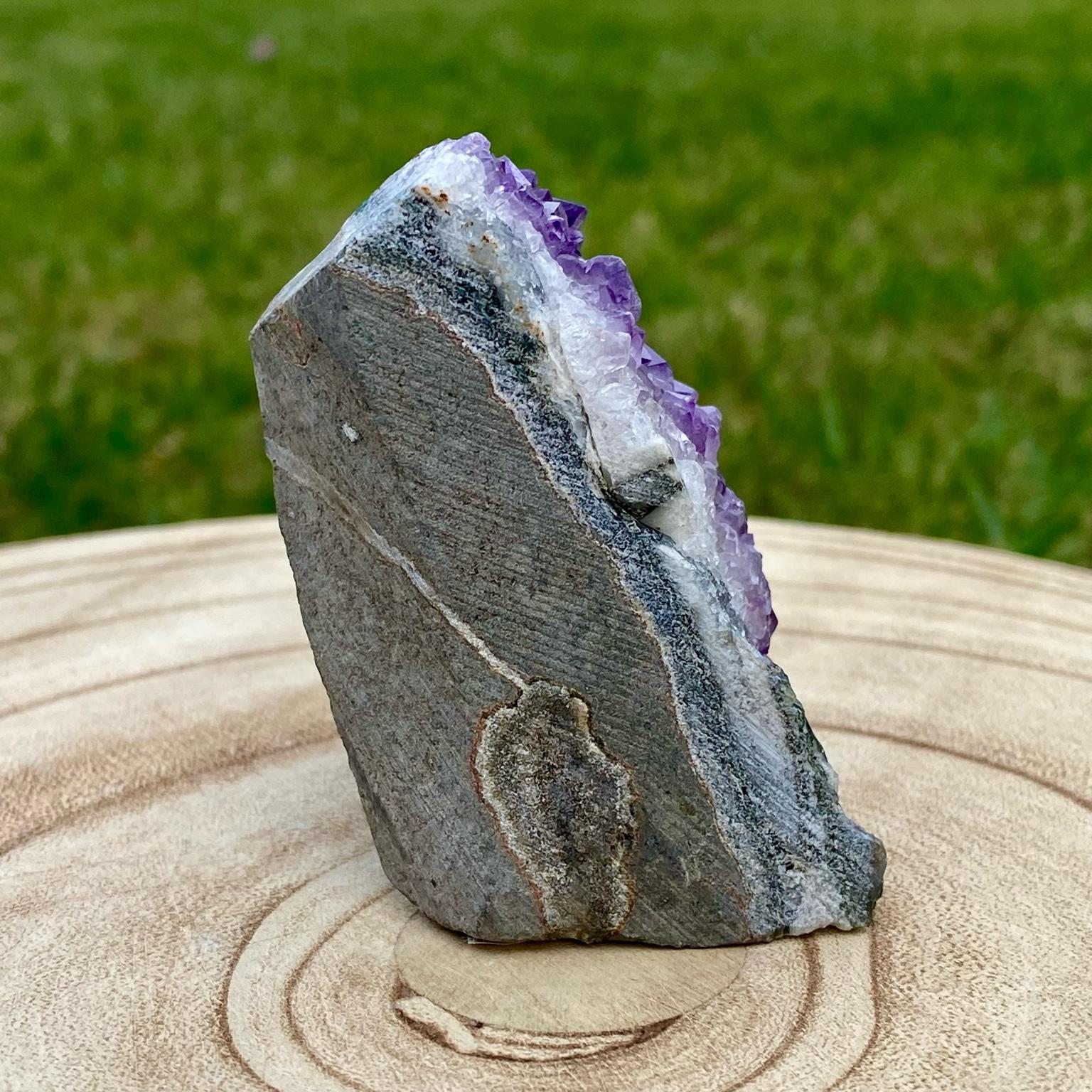 Druse d’améthyste violette naturelle du Brésil – décoration zen et apaisante – Les Merveilles by Pauline