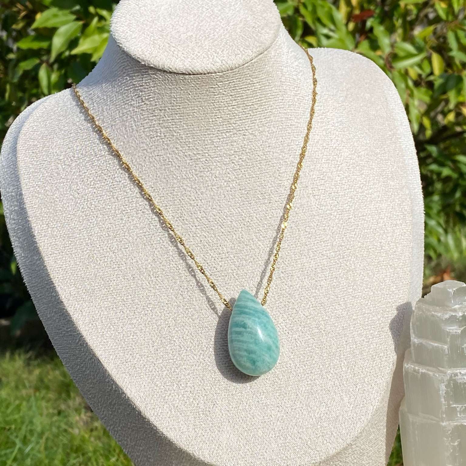 Collier pendentif Amazonite - Sérénité & Vérité du cœur – Image 7