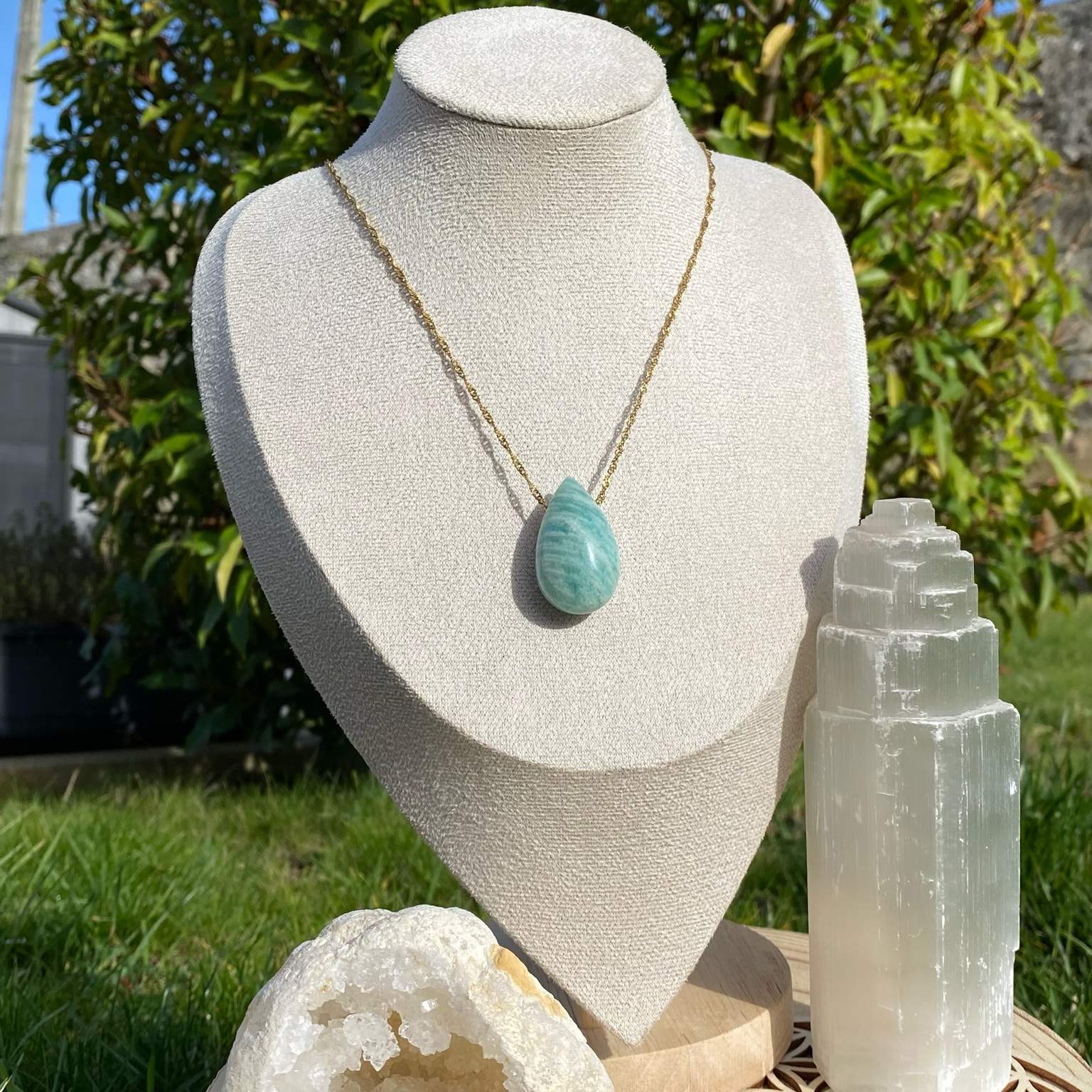 Collier pendentif Amazonite - Sérénité & Vérité du cœur – Image 4