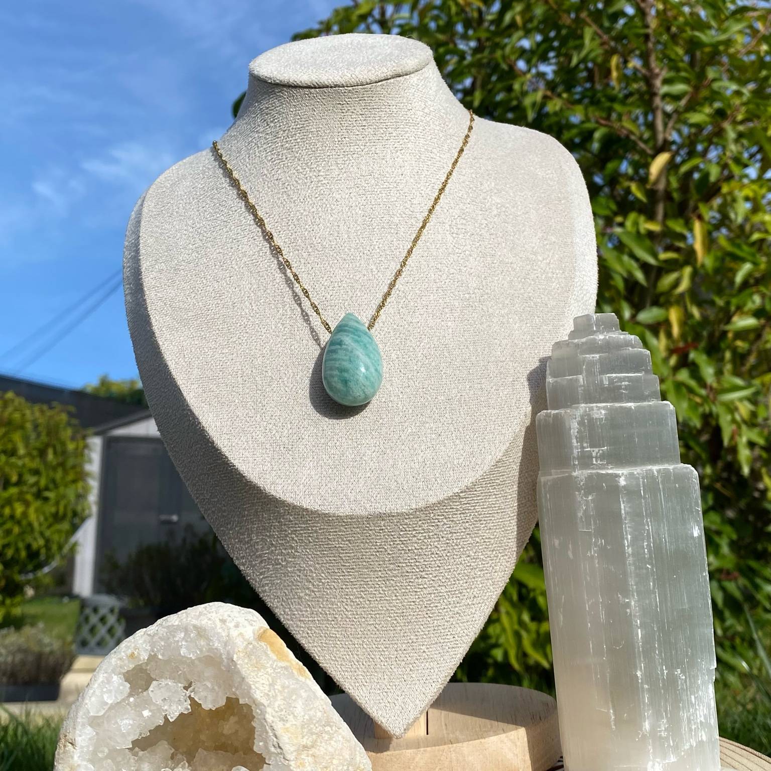 Collier pendentif Amazonite - Sérénité & Vérité du cœur – Image 5