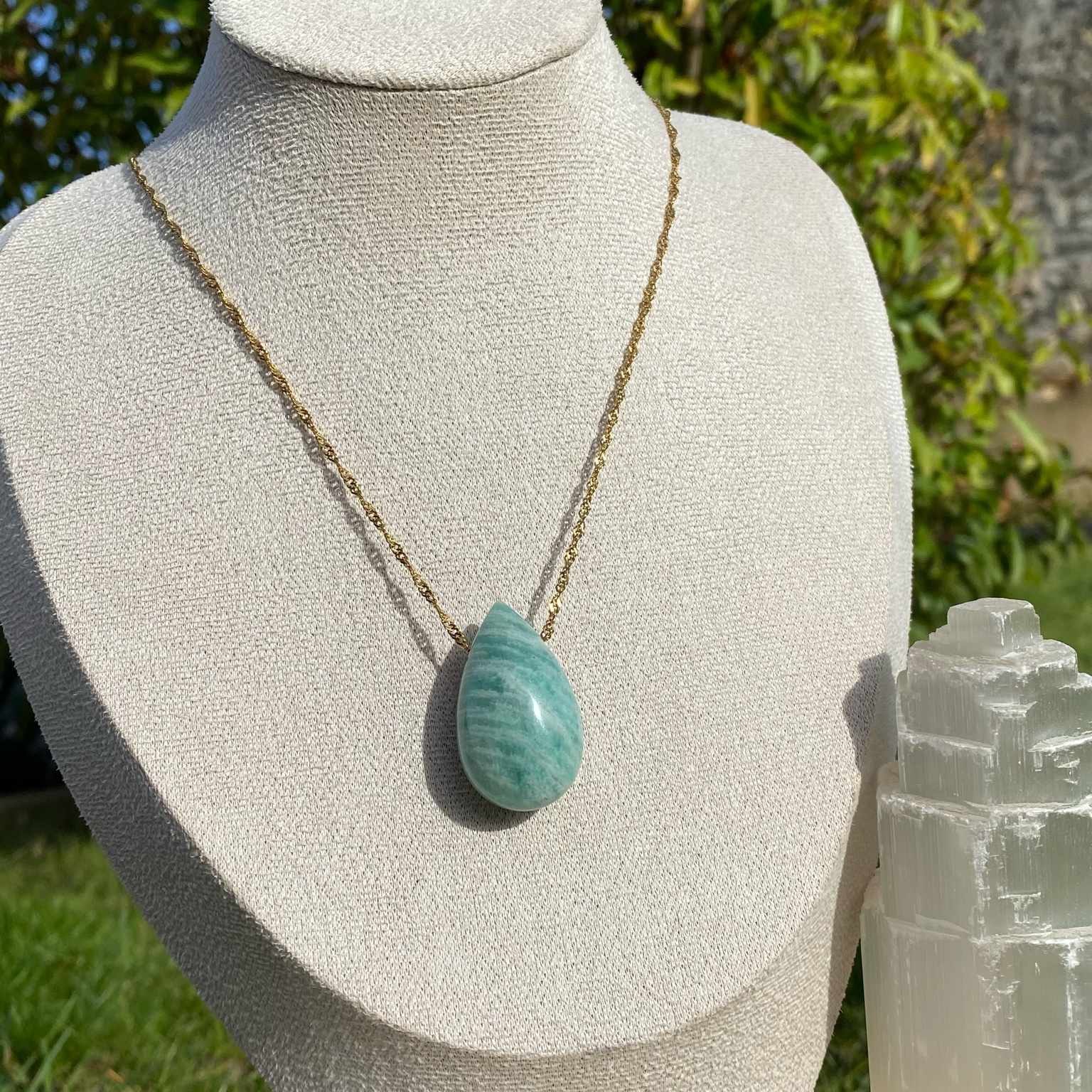 Collier pendentif Amazonite - Sérénité & Vérité du cœur – Image 6