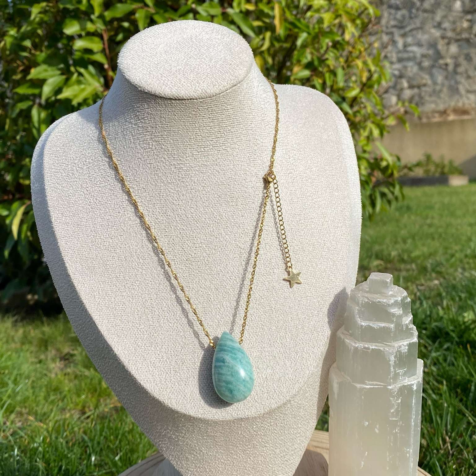 Collier pendentif Amazonite - Sérénité & Vérité du cœur – Image 8