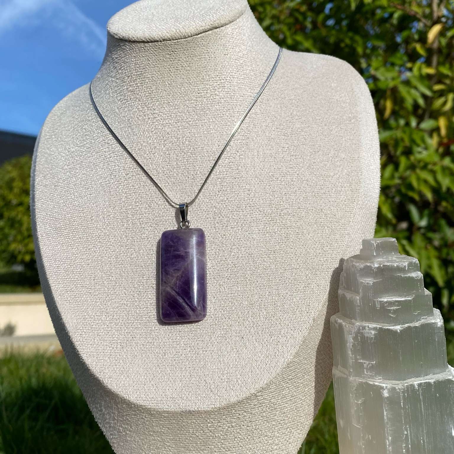 Collier pendentif Améthyste - Sérénité & Clairvoyance – Image 2