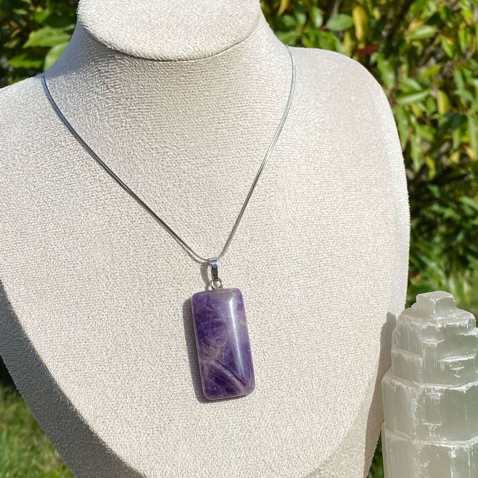 Collier pendentif Améthyste - Sérénité & Clairvoyance – Image 3