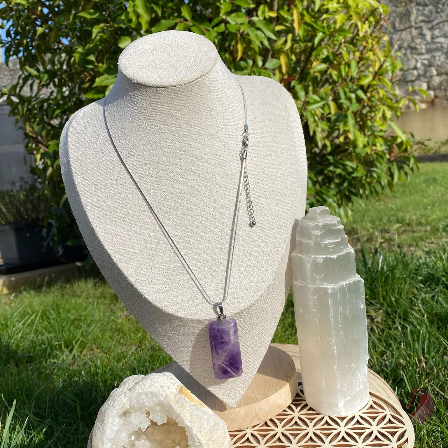Collier pendentif Améthyste - Sérénité & Clairvoyance – Image 4