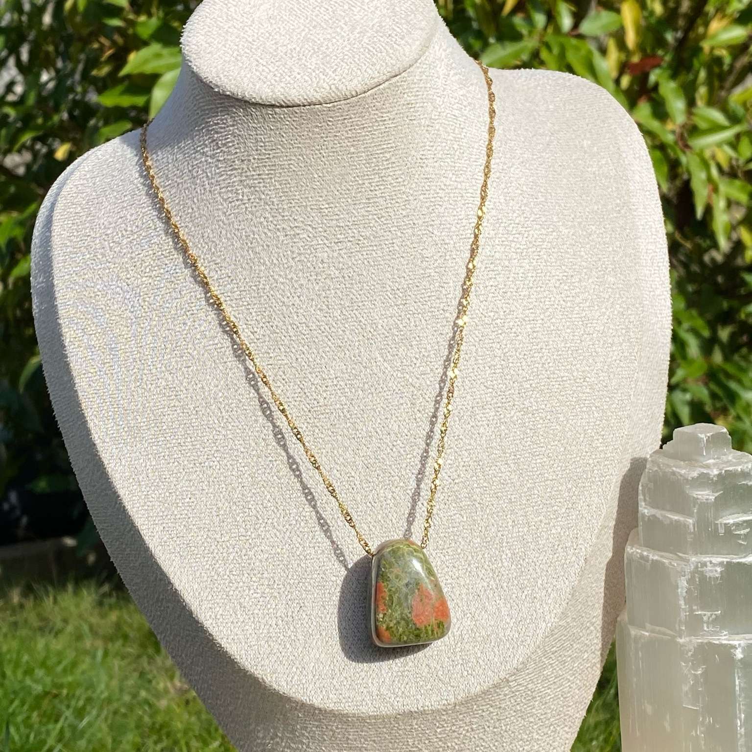 Collier pendentif Unakite - Soutien & Renaissance – Image 8
