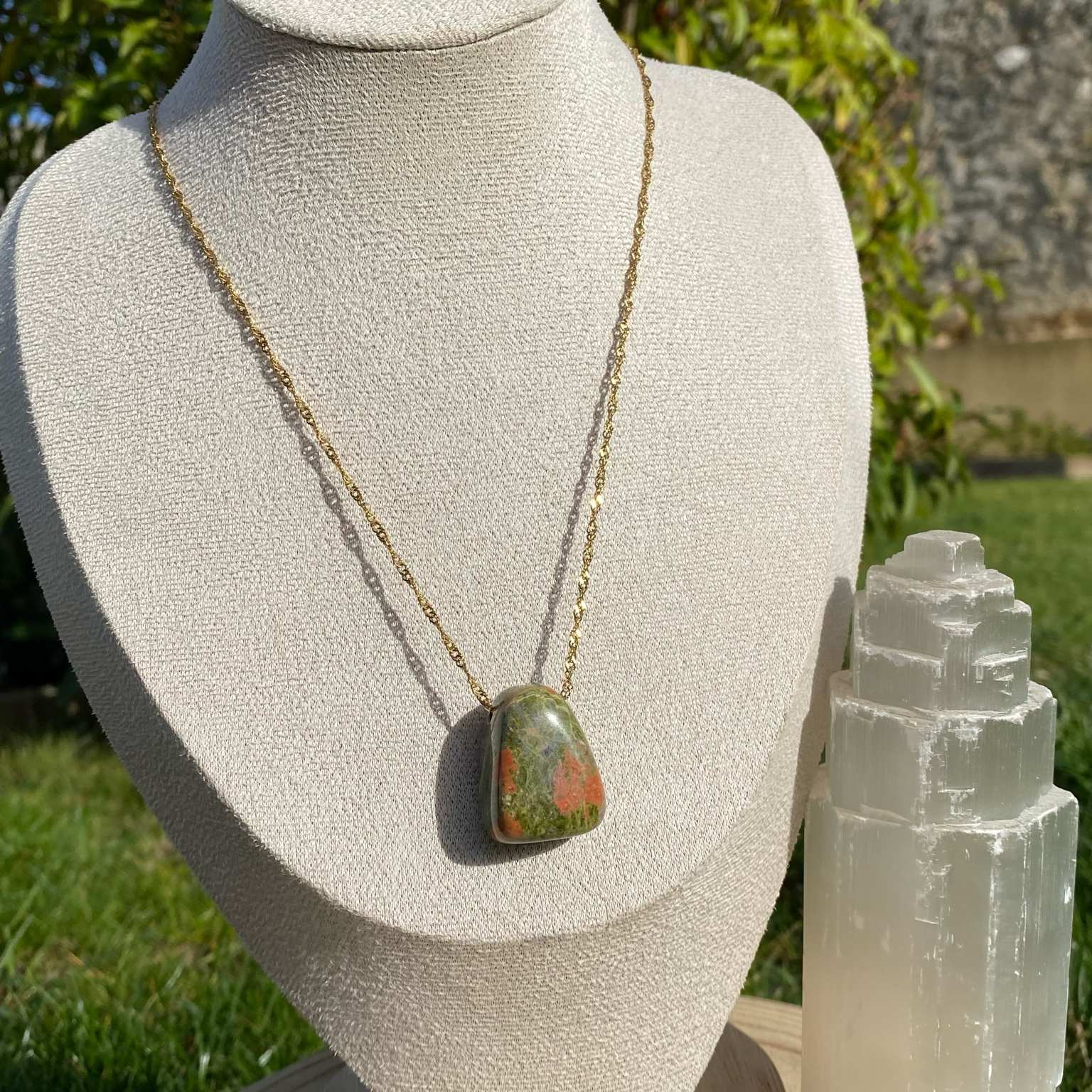 Collier pendentif Unakite - Soutien & Renaissance – Image 6