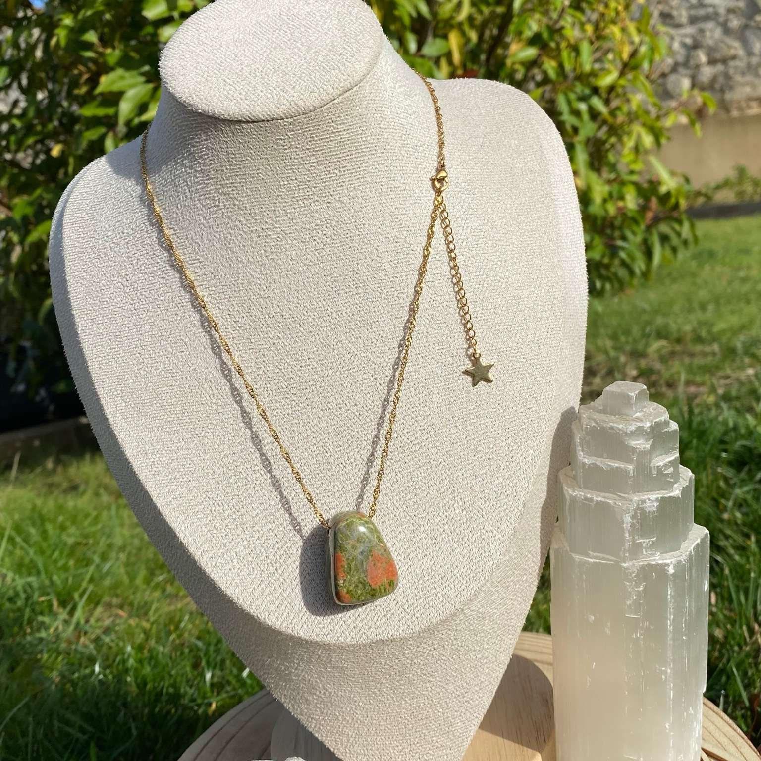 Collier pendentif Unakite - Soutien & Renaissance – Image 7
