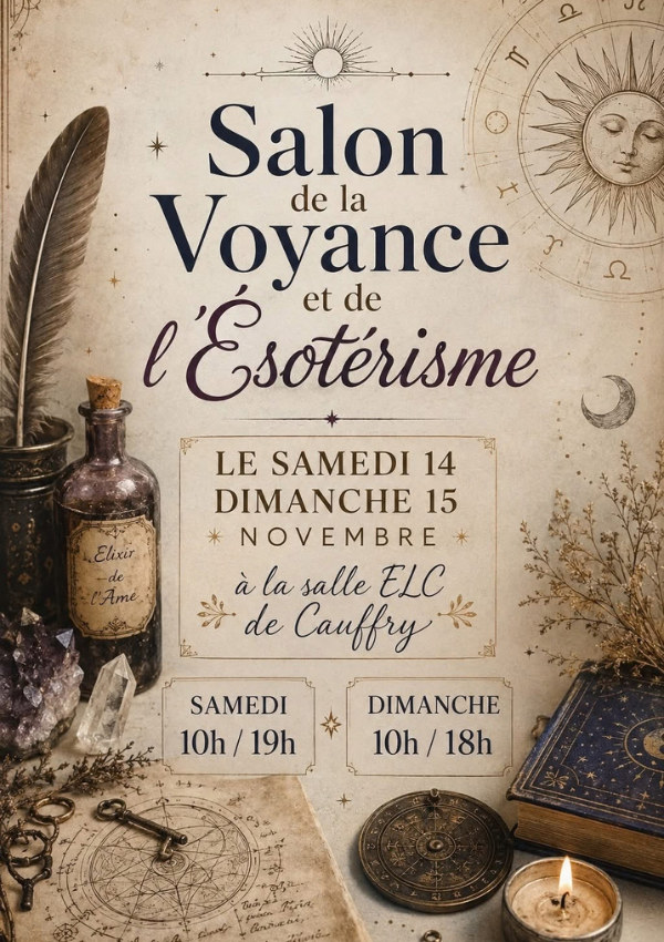 Affiche salon de la voyance et de l'ésotérisme du 14 et 15 novembre